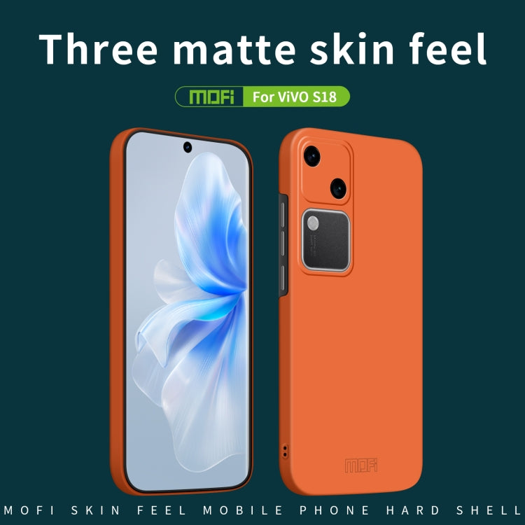 For vivo S18 MOFI Qin Series Skin Feel All-inclusive PC Phone Case(Blue) - S18 Cases by MOFI | Online Shopping South Africa | PMC Jewellery