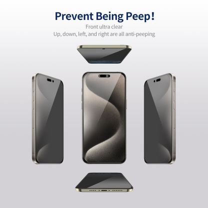 For iPhone 15 Pro Max 5pcs ENKAY Hat-Prince 360 Degree Anti-peeping Privacy Full Screen Tempered Glass Film - iPhone 15 Pro Max Tempered Glass by ENKAY | Online Shopping South Africa | PMC Jewellery | Buy Now Pay Later Mobicred