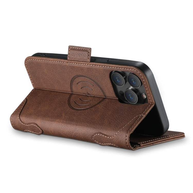 For iPhone 14 SUTENI J07 Multifunctional Horizontal Flip Magsafe Leather Phone Case(Brown) - free shipping - PMC Jewellery - Order now!