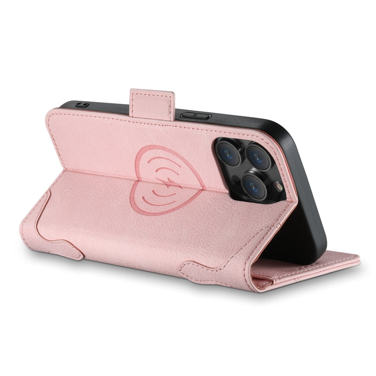 For iPhone 14 Pro SUTENI J07 Multifunctional Horizontal Flip Magsafe Leather Phone Case(Pink) - free shipping - PMC Jewellery - Order now!