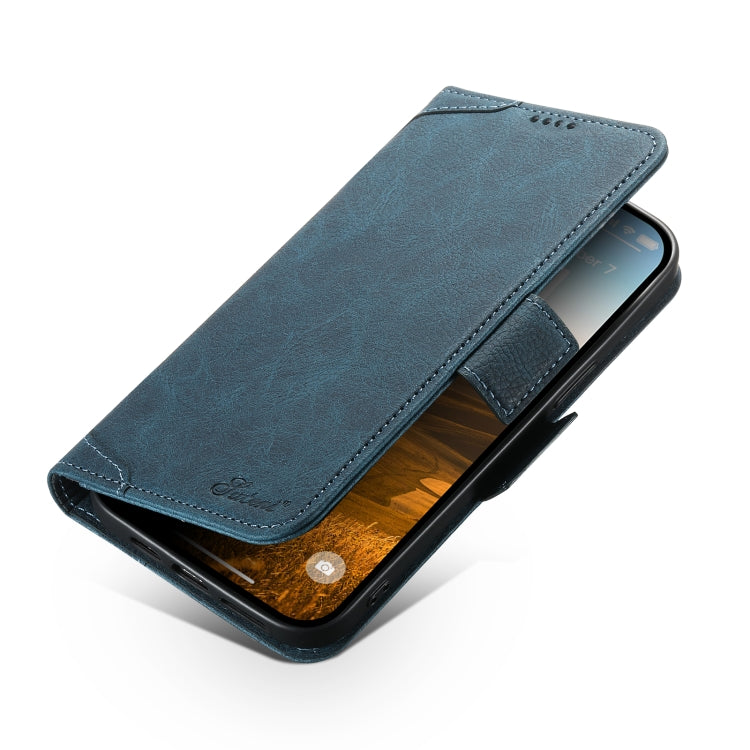 For iPhone 14 Plus SUTENI J07 Multifunctional Horizontal Flip Magsafe Leather Phone Case(Blue) - free shipping - PMC Jewellery - Order now!
