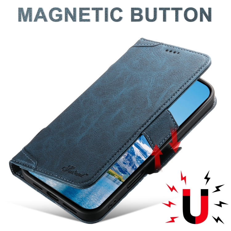 For iPhone 16 Pro Max SUTENI J07 Multifunctional Horizontal Flip Magsafe Leather Phone Case(Blue) - free shipping - PMC Jewellery - Order now!