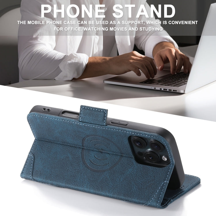 For iPhone 16 Pro Max SUTENI J07 Multifunctional Horizontal Flip Magsafe Leather Phone Case(Blue) - iPhone 16 Pro Max Cases by Suteni | Online Shopping South Africa | PMC Jewellery | Buy Now Pay Later Mobicred