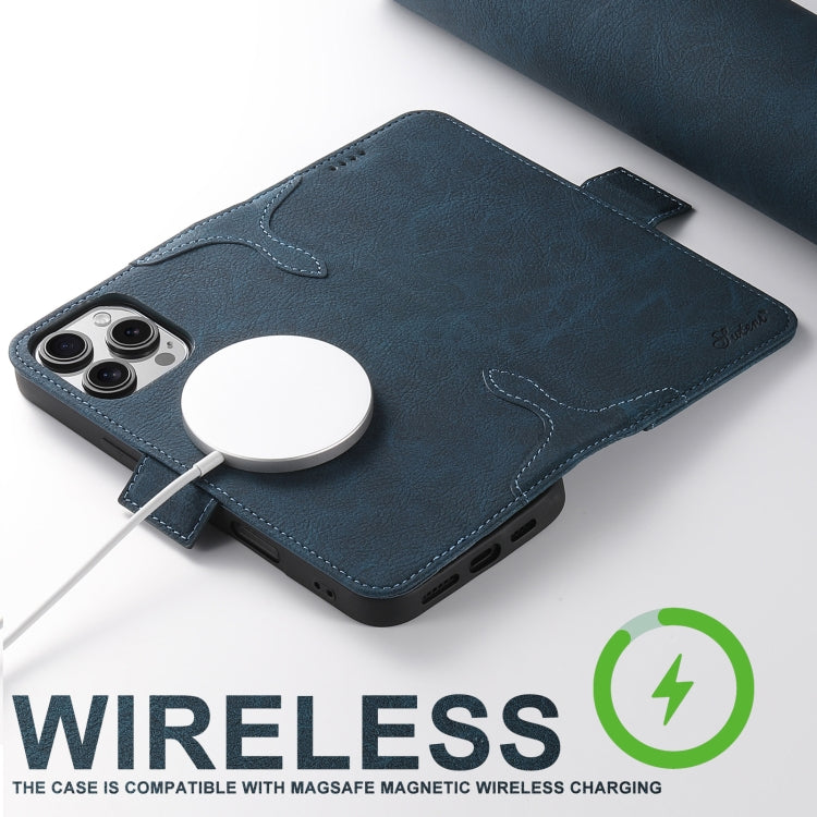 For iPhone 16 Pro Max SUTENI J07 Multifunctional Horizontal Flip Magsafe Leather Phone Case(Blue) - free shipping - PMC Jewellery - Order now!