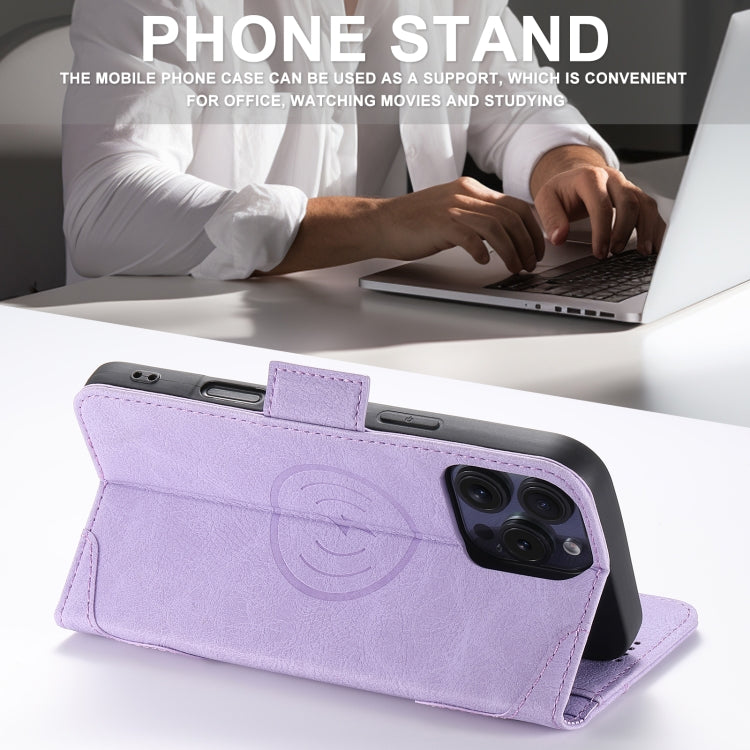 For iPhone 16 Pro Max SUTENI J07 Multifunctional Horizontal Flip Magsafe Leather Phone Case(Purple) - iPhone 16 Pro Max Cases by Suteni | Online Shopping South Africa | PMC Jewellery | Buy Now Pay Later Mobicred