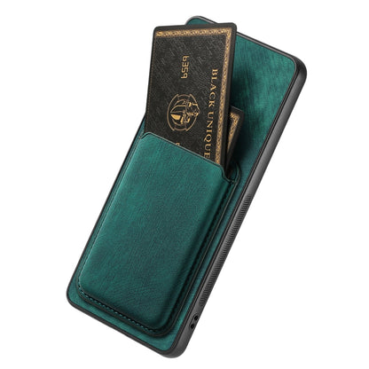 For OPPO Reno8 T 4G Retro Leather Card Bag Magnetic Phone Case(Green) - OPPO Cases by PMC Jewellery | Online Shopping South Africa | PMC Jewellery | Buy Now Pay Later Mobicred