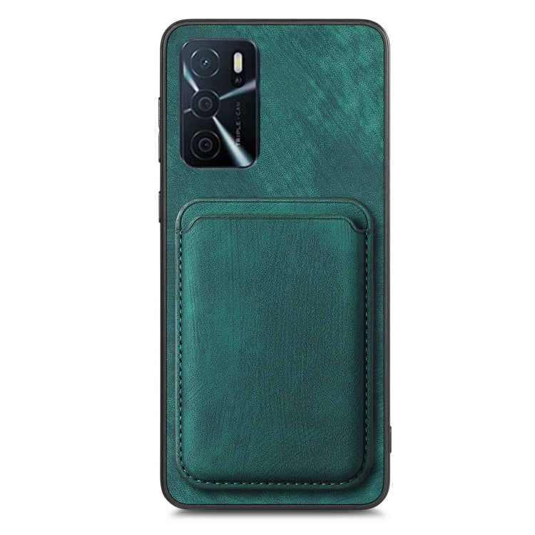 For OPPO Reno7 5G Retro Leather Card Bag Magnetic Phone Case(Green) - free shipping - PMC TechLife - Order now!