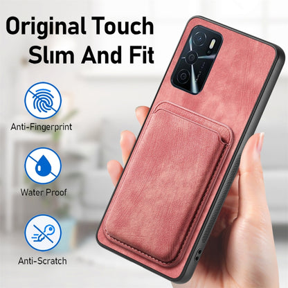 For OPPO A9 2020 / A5 2020 Retro Leather Card Bag Magnetic Phone Case(Pink) - OPPO Cases by PMC Jewellery | Online Shopping South Africa | PMC Jewellery | Buy Now Pay Later Mobicred