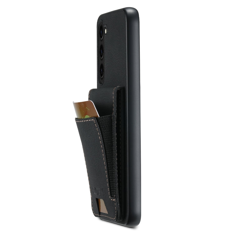 For Samsuny Galaxy S24+ 5G Suteni H03 Litchi Leather Card Bag Stand Back Phone Case(Black) - Galaxy S24+ 5G Cases by Suteni | Online Shopping South Africa | PMC Jewellery | Buy Now Pay Later Mobicred