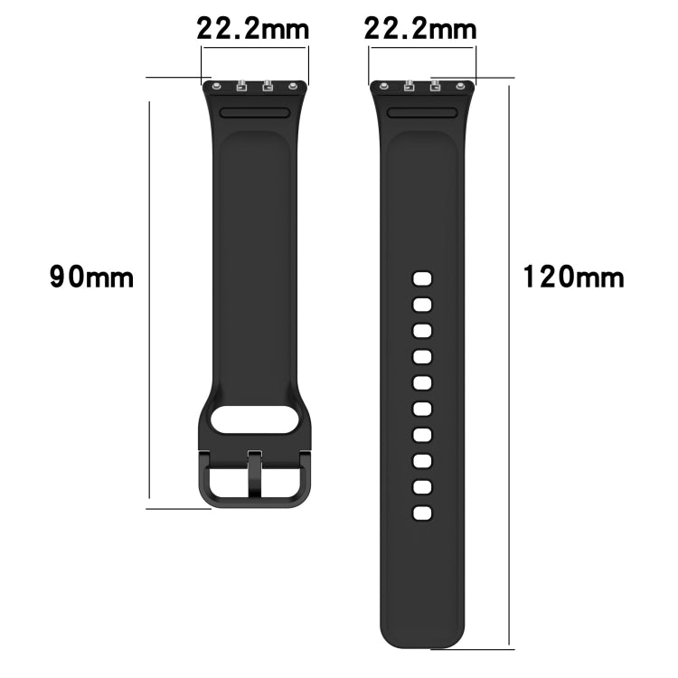 For Samsung Galaxy Fit 3 SM-R390 Solid Color Buckle Silicone Watch Band(Black) - Watch Bands by PMC TechLife | Online Shopping South Africa | PMC TechLife