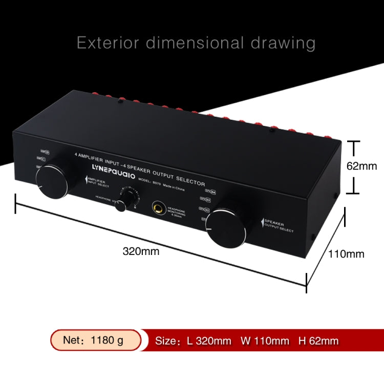 B070 4 Input 4 Ooutput Power Amplifier Speaker Selector Switcher Speaker Comparator -  by PMC TechLife | Online Shopping South Africa | PMC TechLife | Buy Now Pay Later Mobicred