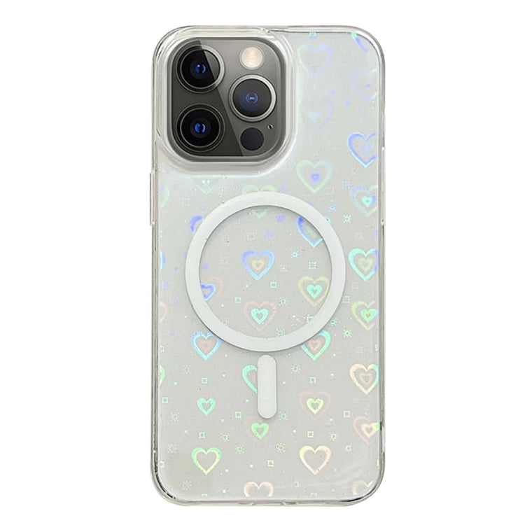 For iPhone 12 Pro Laser Love MagSafe TPU Phone Case(Transparent) - free shipping - PMC TechLife - Order now!