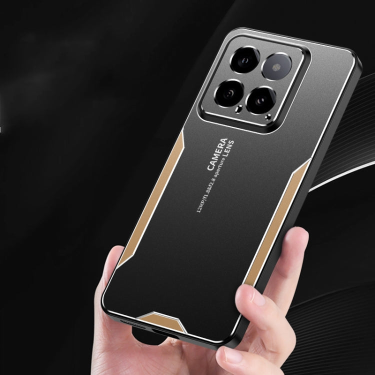 For Xiaomi 14 Blade Series TPU Hybrid Metal Phone Case(Blue) - 14 Cases by PMC TechLife | Online Shopping South Africa | PMC TechLife