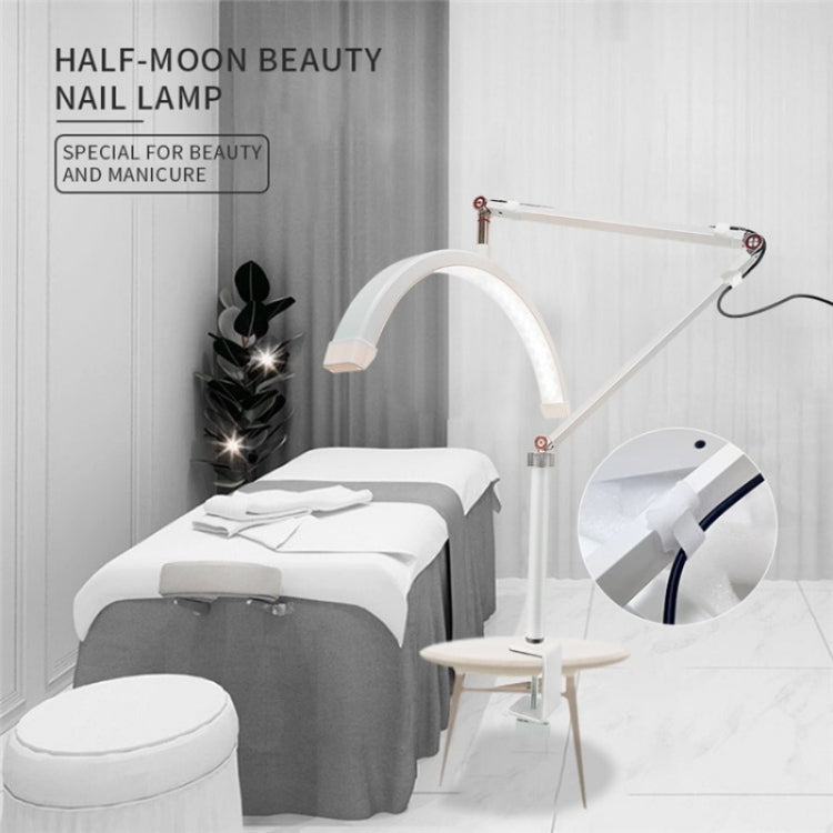 HD-M3X For Eyelash Extensions / Tattoo / Nail Art Lighting Lamp 16 inch Clip-on Half Moon Desk Lamp(UK Plug) - Selfie Light by PMC Jewellery | Online Shopping South Africa | PMC Jewellery | Buy Now Pay Later Mobicred