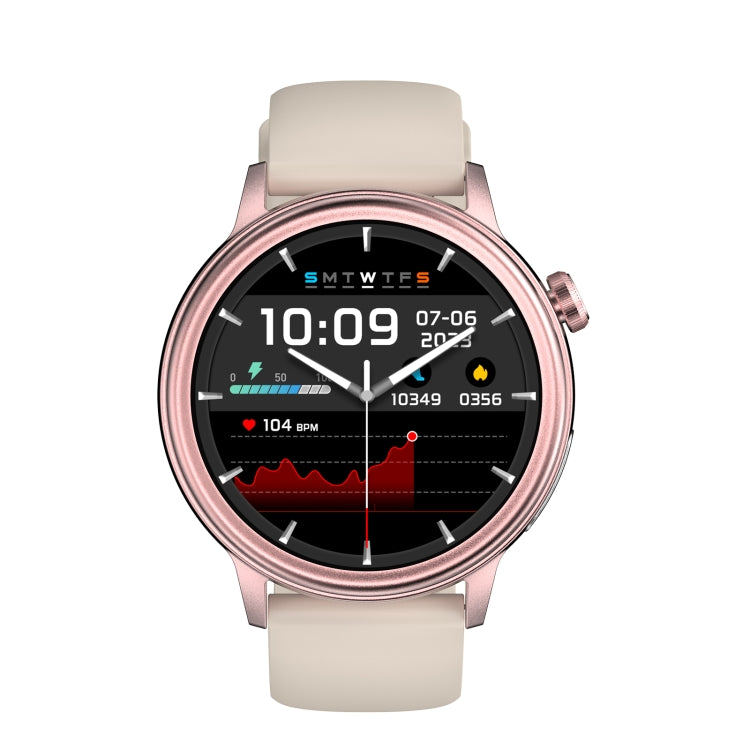 ET470 1.39 inch Color Screen Smart Watch Silicone Strap, Support Bluetooth Call / ECG(Beige) - free shipping - PMC TechLife - Order now!