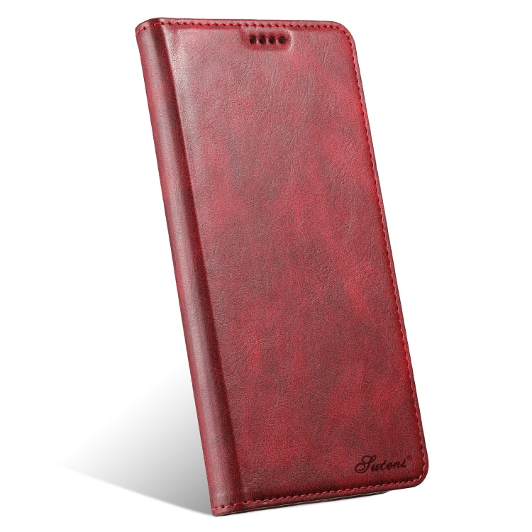 For Samsung Galaxy S24 5G Suteni J02 Oil Wax Wallet Leather Phone Case(Red) - Galaxy S24 5G Cases by Suteni | Online Shopping South Africa | PMC Jewellery | Buy Now Pay Later Mobicred