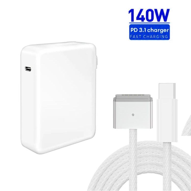 UK Plug 140W USB-C PD Power Adapter with Type-C to Magsafe3 Magnetic Charging Cable, Length: 2 m - Cable & Adapter by PMC Jewellery | Online Shopping South Africa | PMC Jewellery | Buy Now Pay Later Mobicred