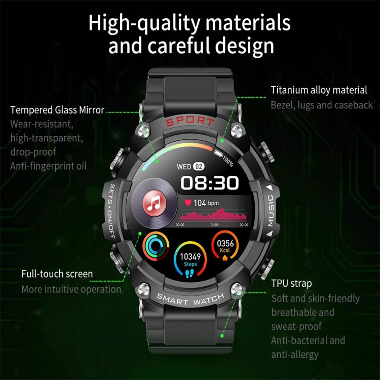 T96 1.52 inch Amoled Screen 2 in 1 Bluetooth Earphone Smart Watch(Blue) - Smart Watches by PMC TechLife | Online Shopping South Africa | PMC TechLife