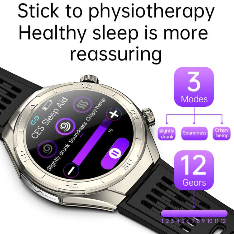FD02 1.46 inch Color Screen Smart Watch, Support CES Sleep Aid / ECG Detection(Black) - Smart Watches by PMC TechLife | Online Shopping South Africa | PMC TechLife