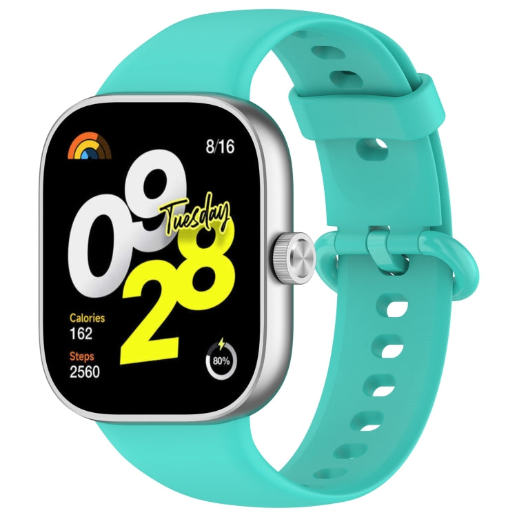 For Redmi Watch 4 Solid Color Colorful Buckle Silicone Watch Band(Teal) - Watch Bands by PMC Jewellery | Online Shopping South Africa | PMC Jewellery