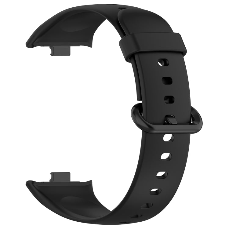 For Redmi Watch 4 Solid Color Colorful Buckle Silicone Watch Band(Black) - Watch Bands by PMC Jewellery | Online Shopping South Africa | PMC Jewellery