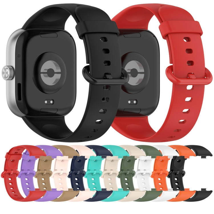 For Redmi Watch 4 Solid Color Colorful Buckle Silicone Watch Band(Ivory White) - Watch Bands by PMC TechLife | Online Shopping South Africa | PMC TechLife