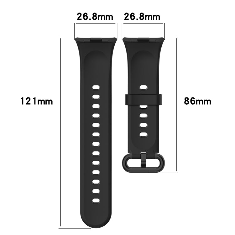 For Xiaomi  Mi Band 8 Pro Solid Color Colorful Buckle Silicone Watch Band(Red) - Watch Bands by PMC TechLife | Online Shopping South Africa | PMC TechLife