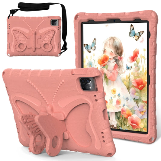 For iPad Pro 11 2024 Butterfly Bracket EVA Shockproof Tablet Case(Pink Orange) - iPad Pro 11 2024 Cases by PMC Jewellery | Online Shopping South Africa | PMC Jewellery | Buy Now Pay Later Mobicred