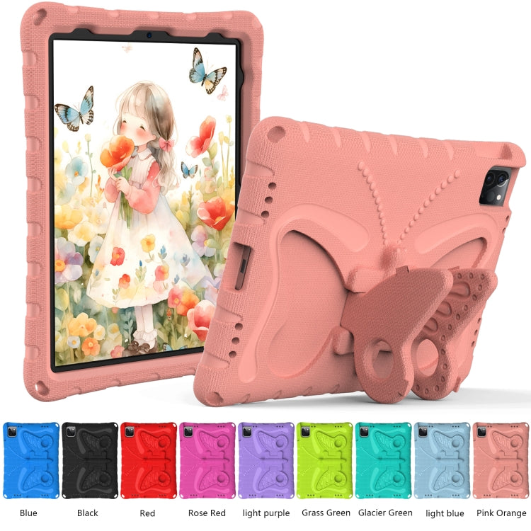 For iPad Pro 11 2024 Butterfly Bracket EVA Shockproof Tablet Case(Pink Orange) - iPad Pro 11 2024 Cases by PMC Jewellery | Online Shopping South Africa | PMC Jewellery | Buy Now Pay Later Mobicred