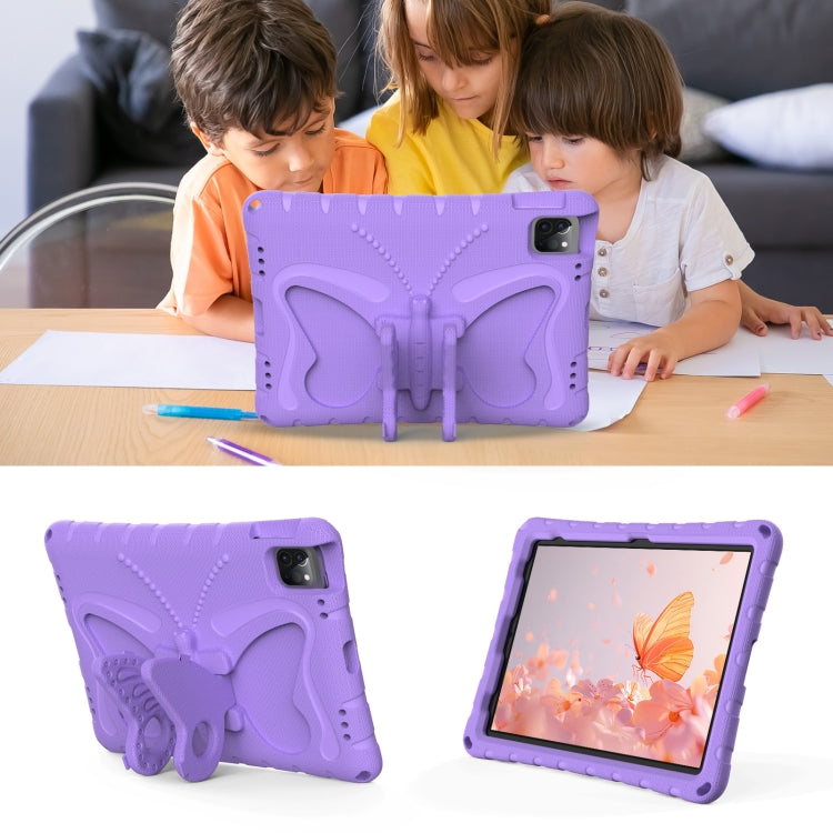 For iPad Pro 11 2024 Butterfly Bracket EVA Shockproof Tablet Case(Light Purple) - iPad Pro 11 2024 Cases by PMC TechLife | Online Shopping South Africa | PMC TechLife | Buy Now Pay Later Mobicred