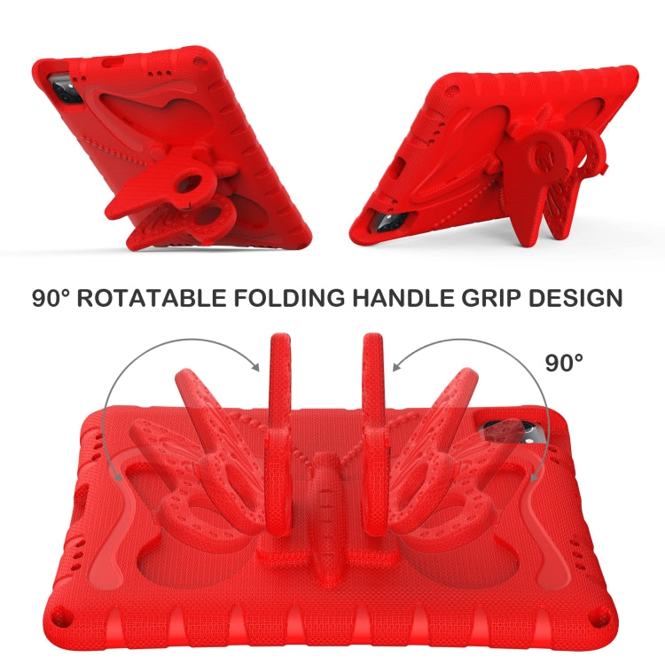 For iPad Pro 11 2024 Butterfly Bracket EVA Shockproof Tablet Case(Red) - iPad Pro 11 2024 Cases by PMC TechLife | Online Shopping South Africa | PMC TechLife | Buy Now Pay Later Mobicred