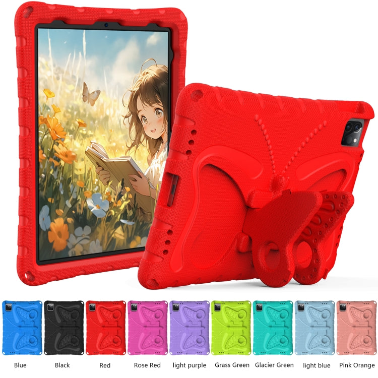 For iPad Pro 11 2024 Butterfly Bracket EVA Shockproof Tablet Case(Red) - iPad Pro 11 2024 Cases by PMC TechLife | Online Shopping South Africa | PMC TechLife | Buy Now Pay Later Mobicred