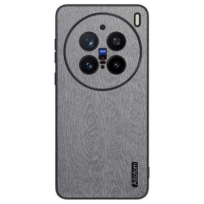 For vivo X200 Pro mini Tree Bark Leather Shockproof Phone Case(Grey) - X200 Pro mini Cases by PMC Jewellery | Online Shopping South Africa | PMC Jewellery | Buy Now Pay Later Mobicred