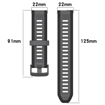 For Amazfit GTR 2 22mm Two-Color Textured Silicone Watch Band(Green+Black) - Watch Bands by PMC Jewellery | Online Shopping South Africa | PMC Jewellery