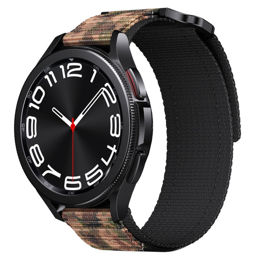 22mm Two Color Nylon Canvas Hook And Loop Fastener Watch Band(Black+Camouflage) - 22mm Bands by PMC Jewellery | Online Shopping South Africa | PMC Jewellery