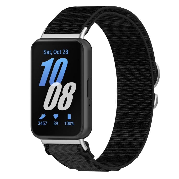 For Samsung Galaxy Fit 3 Nylon Canvas Watch Band(Black) - Watch Bands by PMC Jewellery | Online Shopping South Africa | PMC Jewellery