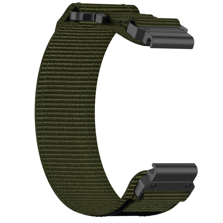For Garmin MARQ Commander 22mm Nylon Hook And Loop Fastener Watch Band(Army Green) - Watch Bands by PMC Jewellery | Online Shopping South Africa | PMC Jewellery