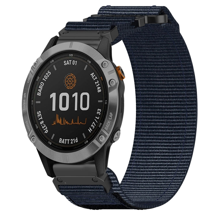 For Garmin Fenix 7 22mm Nylon Hook And Loop Fastener Watch Band(Orange) - Watch Bands by PMC TechLife | Online Shopping South Africa | PMC TechLife