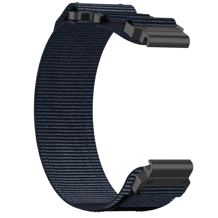 For Garmin Fenix 7 22mm Nylon Hook And Loop Fastener Watch Band(Blue) - Watch Bands by PMC Jewellery | Online Shopping South Africa | PMC Jewellery