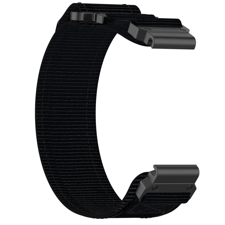 For Garmin Forerunner 955 22mm Nylon Hook And Loop Fastener Watch Band(Black) - Watch Bands by PMC Jewellery | Online Shopping South Africa | PMC Jewellery