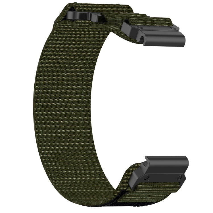 For Garmin Instinct 2 22mm Nylon Hook And Loop Fastener Watch Band(Army Green) - Watch Bands by PMC TechLife | Online Shopping South Africa | PMC TechLife