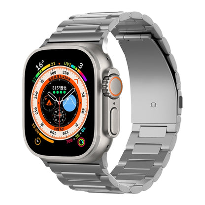 For Apple Watch SE 2023 44mm I-Shaped Titanium Watch Band(Grey) - Watch Bands by PMC Jewellery | Online Shopping South Africa | PMC Jewellery