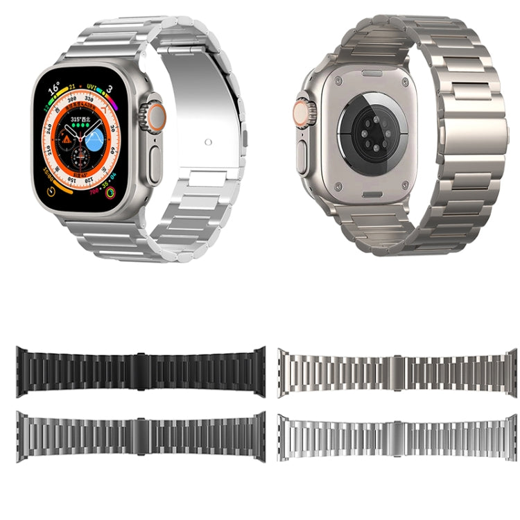 For Apple Watch Series 8 45mm I-Shaped Titanium Watch Band(Sliver) - Watch Bands by PMC Jewellery | Online Shopping South Africa | PMC Jewellery