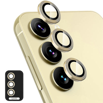 For Samsung Galaxy S24 FE 5G ENKAY Hat-Prince 9H Rear Camera Lens Aluminium Alloy Tempered Glass Film(Golden) - Galaxy Tempered Glass by ENKAY | Online Shopping South Africa | PMC Jewellery | Buy Now Pay Later Mobicred