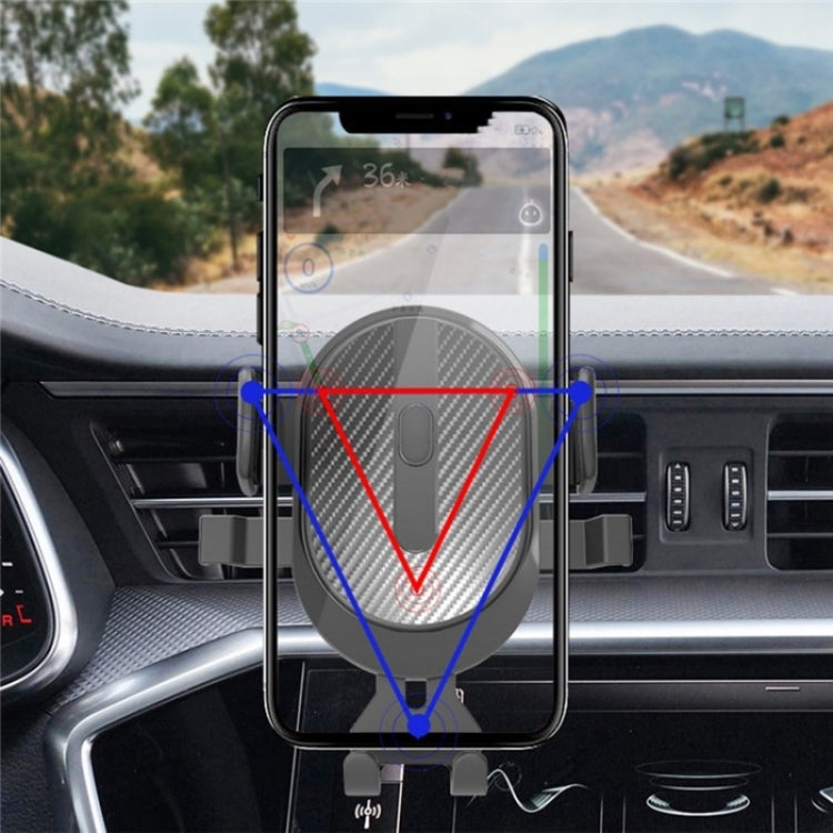 D23+CF Car Air Conditioning Outlet Navigation Mobile Phone Rotation Holder - Car Holders by PMC Jewellery | Online Shopping South Africa | PMC Jewellery | Buy Now Pay Later Mobicred