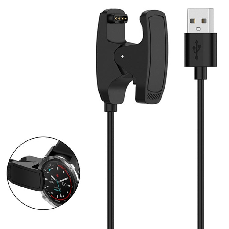 For Garmin Descent G1 Solar letel Smart Watch USB Charging Cable With Data Function(Black) - Charger by PMC Jewellery | Online Shopping South Africa | PMC Jewellery | Buy Now Pay Later Mobicred