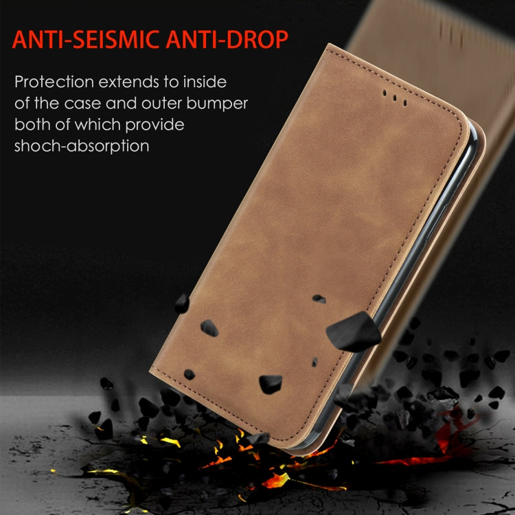 For Honor Magic6 Pro Retro Skin Feel Magnetic Flip Leather Phone Case(Grey) - free shipping - PMC Jewellery - Order now!