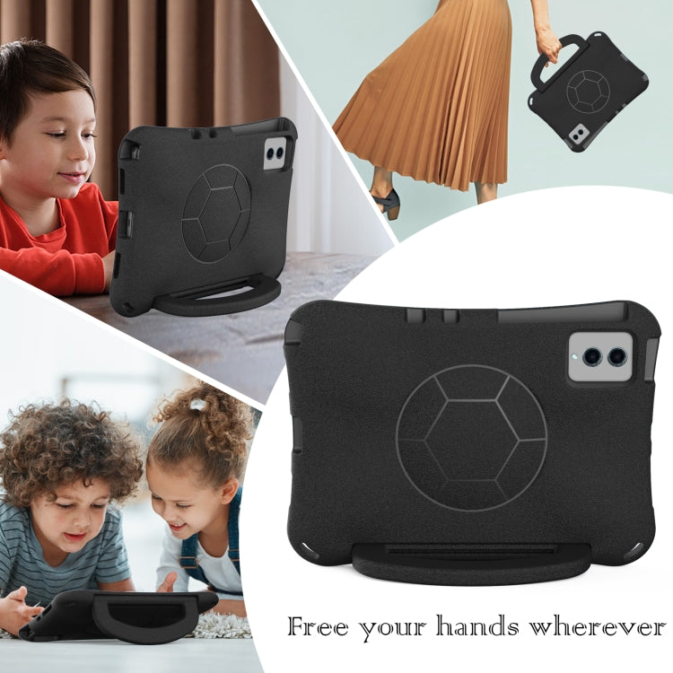 For Lenovo Tab M11 / Xiaoxin Pad 11 2024 Handle Football Shaped EVA Shockproof Tablet Case(Black) - Lenovo by PMC Jewellery | Online Shopping South Africa | PMC Jewellery | Buy Now Pay Later Mobicred