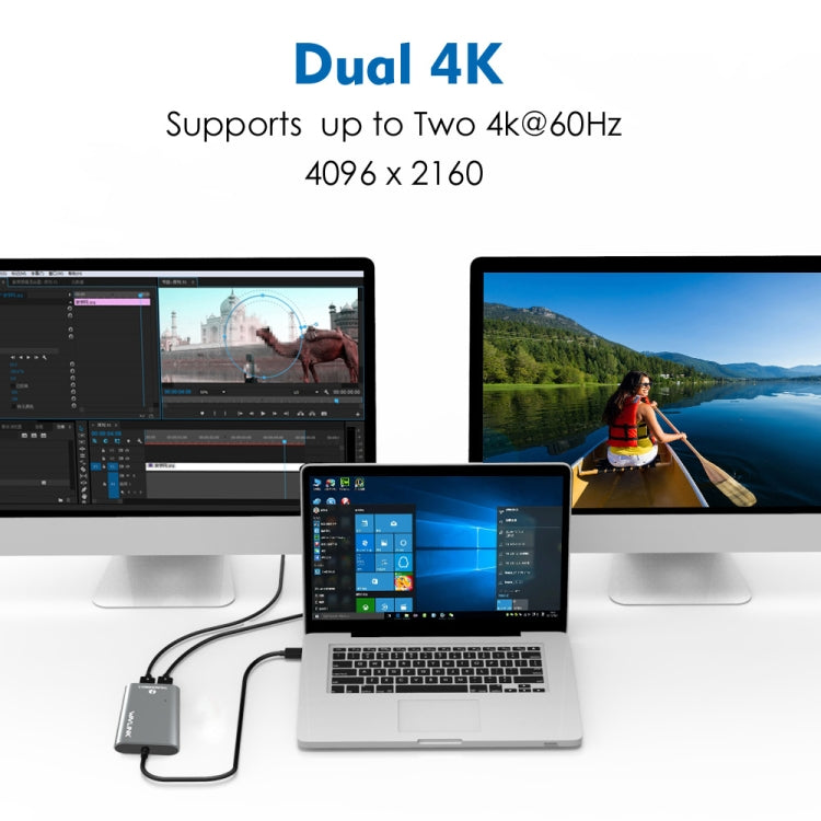 WAVLINK UTA21D DP 4K/5K/8K Video Thunderbolt 3 Type-C to Dual DisplayPort  Adapter - free shipping - PMC Jewellery - Order now!