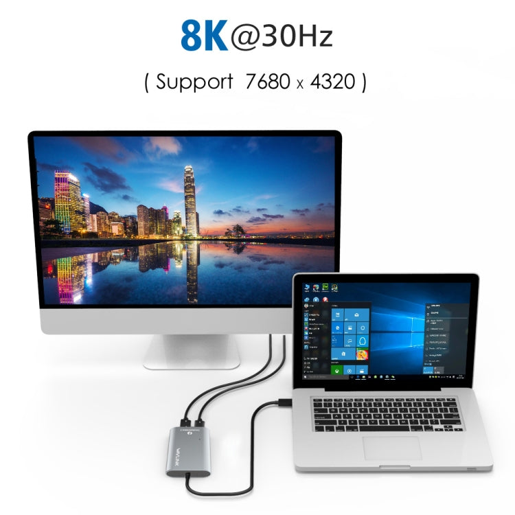 WAVLINK UTA21D DP 4K/5K/8K Video Thunderbolt 3 Type-C to Dual DisplayPort  Adapter - free shipping - PMC Jewellery - Order now!